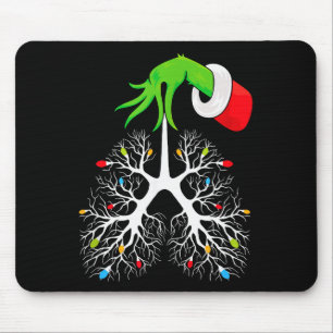 Christmas Nurse Resratory Therast Lung Lights Funn Mouse Pad