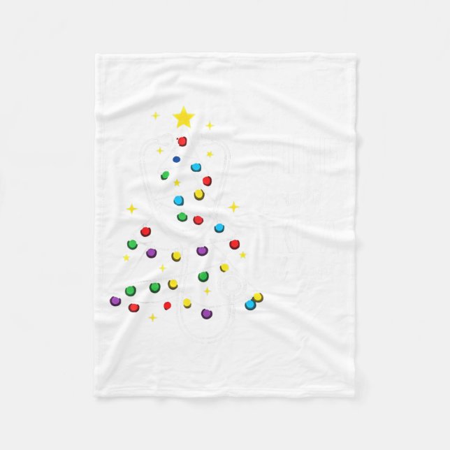 Christmas Nurse Shine Bright Like A Call Light Xma Fleece Blanket (Front)