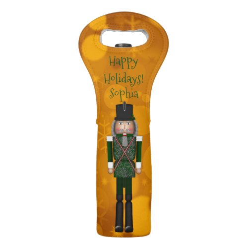 Christmas Nutcracker 3_Green_NEOPRENE WINE TOTE