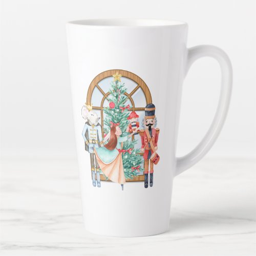 Christmas Nutcracker Ballerina Mouse King  Latte Mug