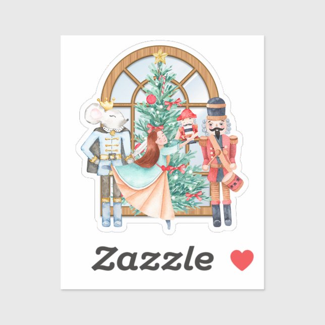 Christmas Nutcracker Ballerina Mouse King Vinyl Sticker (Sheet)