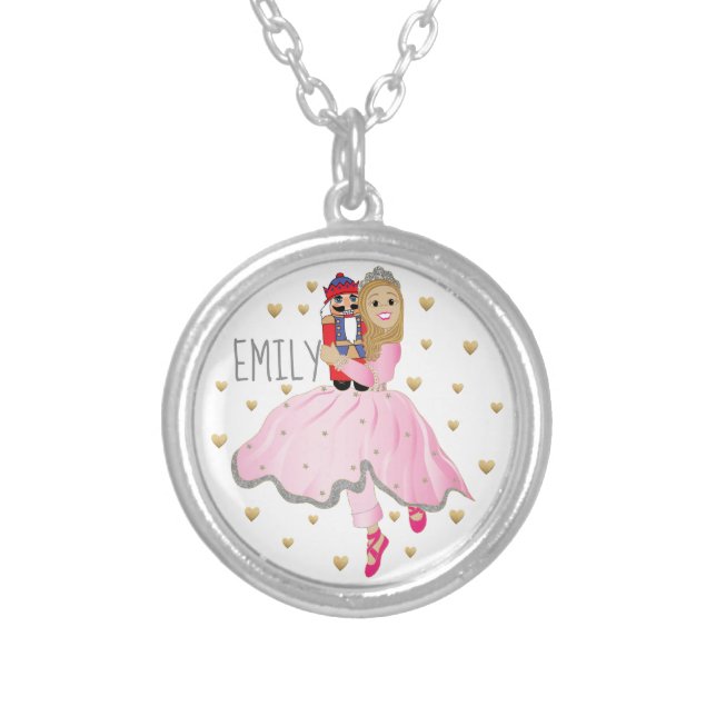 Christmas Nutcracker Ballerina Necklace Personaliz (Front)