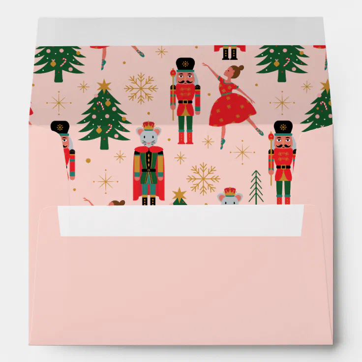 Christmas Nutcracker Ballerina Pink Envelope Zazzle