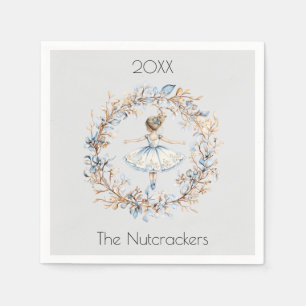 Christmas Nutcracker Ballerina Watercolor Napkins