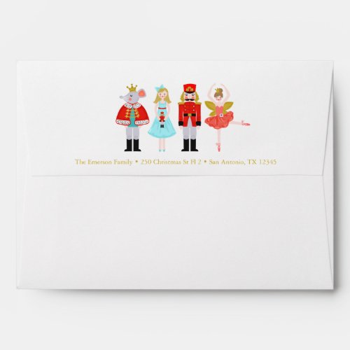 Christmas Nutcracker Ballet Characters Envelope