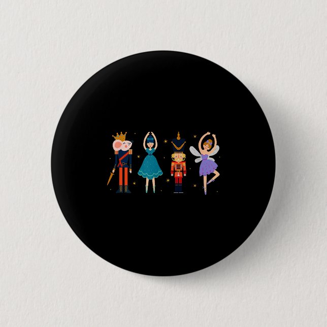 Christmas Nutcracker Ballet - Nutcracker  Button (Front)