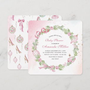 Christmas Nutcracker Ballet Pink watercoInvitation Invitation