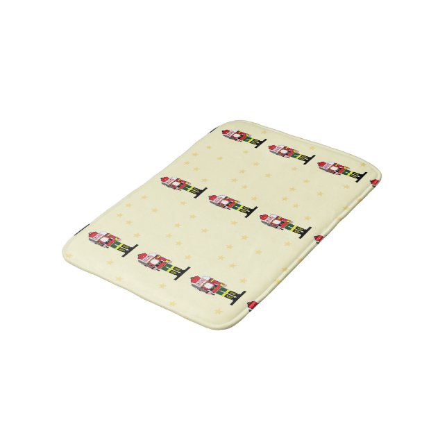 Christmas nutcracker bath mat (Angled)