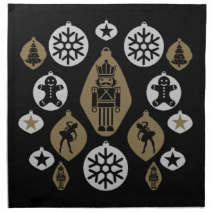 Christmas Nutcracker Baubles Cloth Napkin
