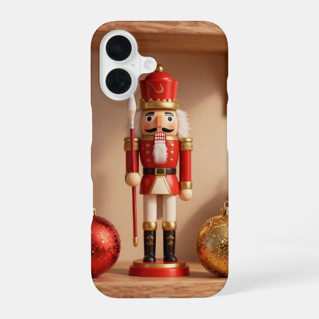 Christmas Nutcracker Baubles Shelf Phone Case (Back)