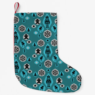 Christmas Nutcracker Baubles Small Christmas Stocking