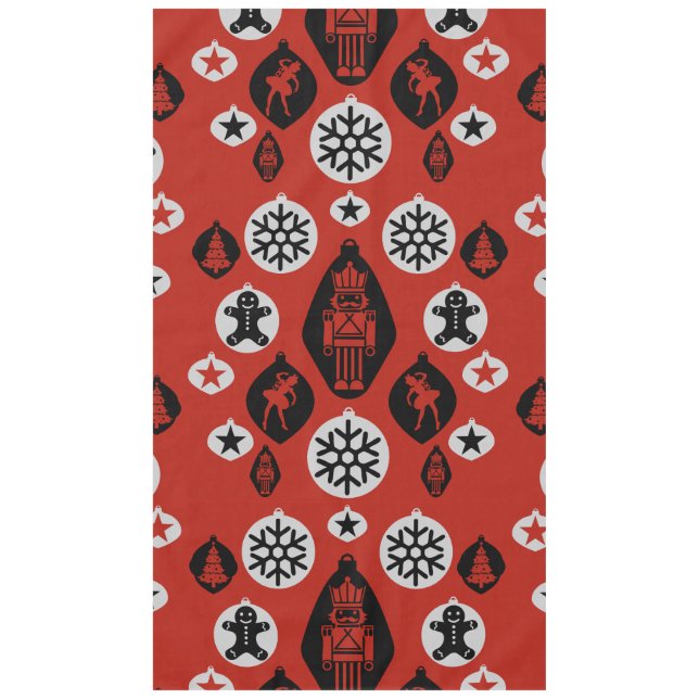 Christmas Nutcracker Baubles Tablecloth (Front)