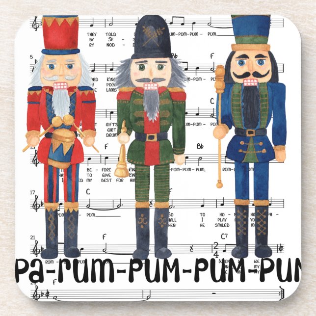 Christmas Nutcracker Beverage Coaster (Front)