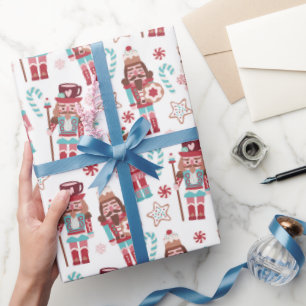 Christmas Nutcracker Candy Baking Festive Holidays Wrapping Paper