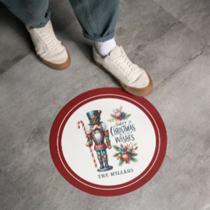 Christmas Nutcracker Candy Cane Christmas Wishes Classic Round Sticker