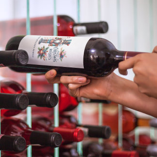 Christmas Nutcracker Candy Cane Christmas Wishes Wine Label