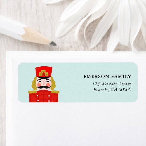 Christmas Nutcracker Character Illustration Label