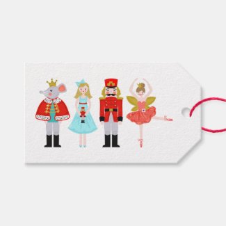 Christmas Nutcracker Character Illustrations Gift Tags