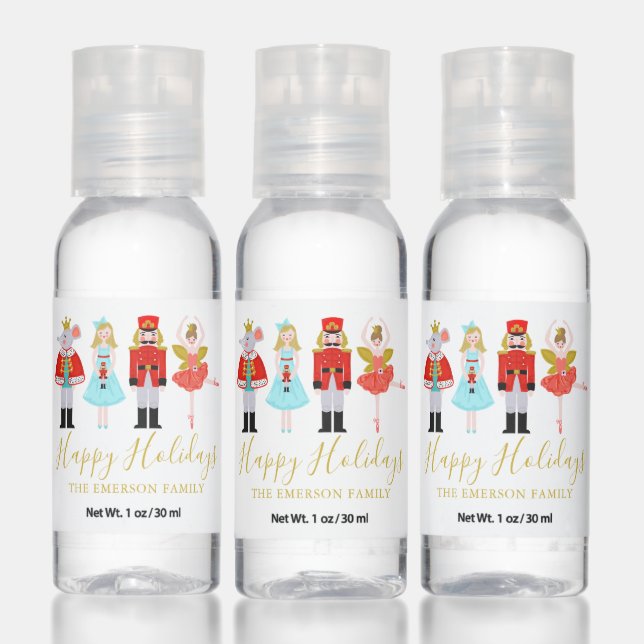 Christmas Nutcracker Character Illustrations Hand Sanitizer (Set)