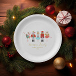Christmas Nutcracker Character Illustrations Paper Plates<br><div class="desc">Cheerful and airy Christmas design inspired by the famous 1892 ballet "The Nutcracker" by Pyotr Ilyich Tchaikovsky,  a holiday classic with a modern and whimsical twist.</div>