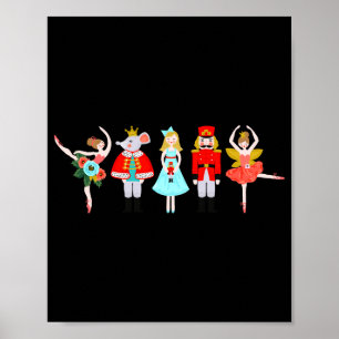 Christmas Nutcracker Character Illustrations Poster