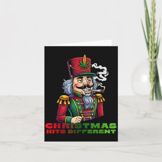 Christmas Nutcracker Christmas Hits Different  Card (Front)