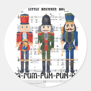 Christmas Nutcracker Classic Round Sticker