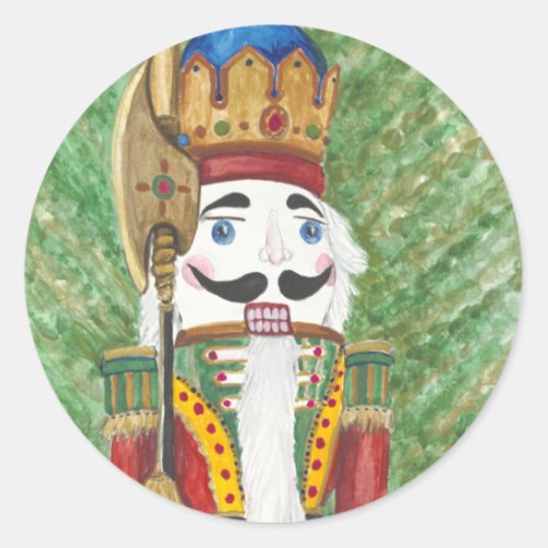 Christmas Nutcracker Classic Round Sticker