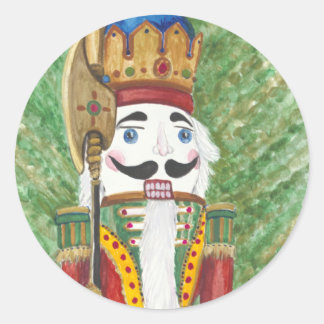 Christmas Nutcracker Classic Round Sticker