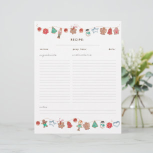Christmas Nutcracker Cookies Recipe binder insert