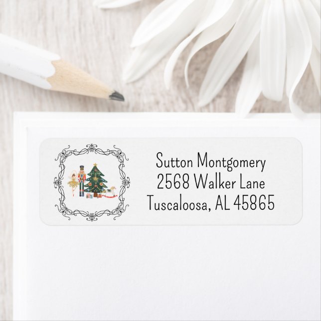 Christmas Nutcracker Crest Address Label (Insitu)