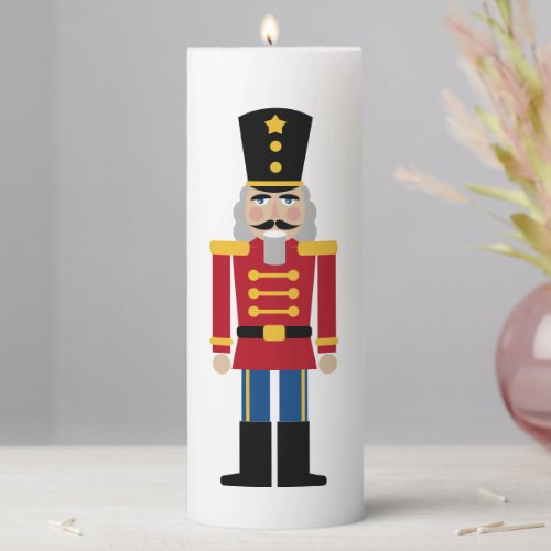 Christmas nutcracker custom pillar candle