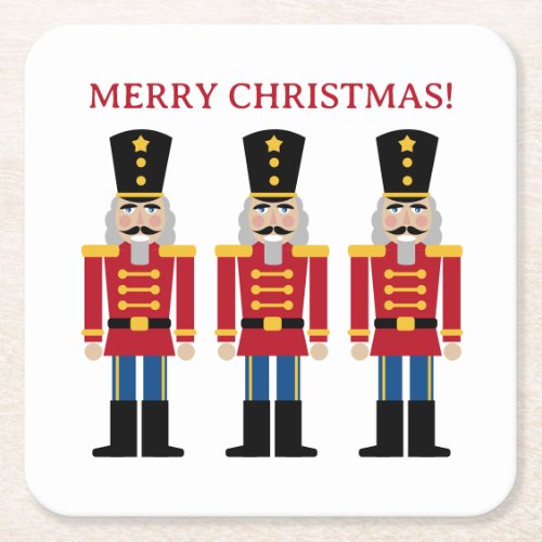 Christmas nutcracker drink coasters for party