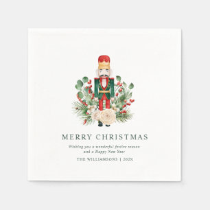 Christmas Nutcracker Family Name Custom Holidays Napkins