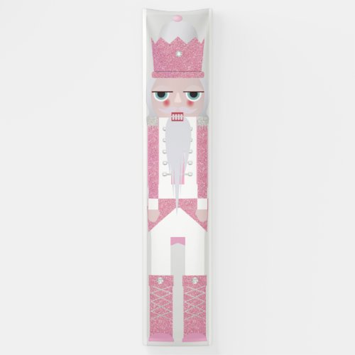 Christmas Nutcracker Glitter pink Banner