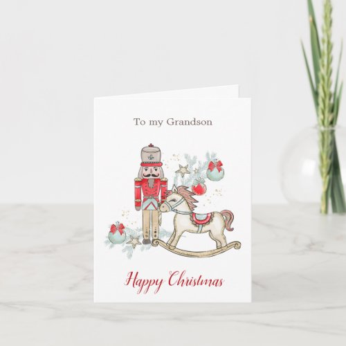 Christmas Nutcracker Grandson Card