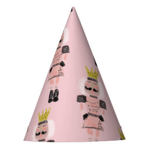 Christmas Nutcracker Hand Drawn Pink Soldier Party Hat
