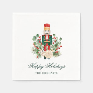 Christmas Nutcracker Happy Holidays Paper Napkins