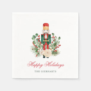 Christmas Nutcracker Happy Holidays Paper Napkins
