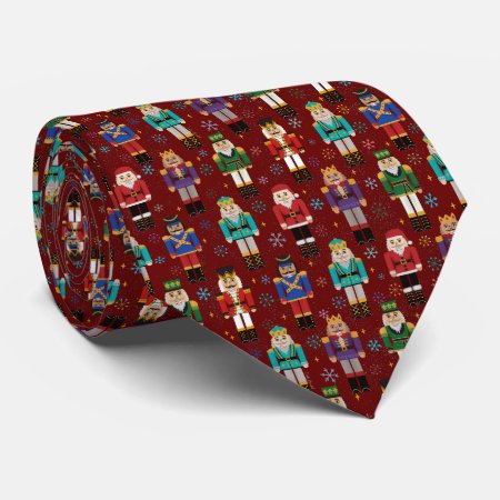 Christmas Nutcracker Holiday Pattern Neck Tie
