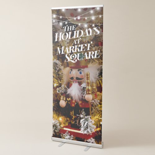 Christmas Nutcracker Holiday Photo Vertical Retractable Banner