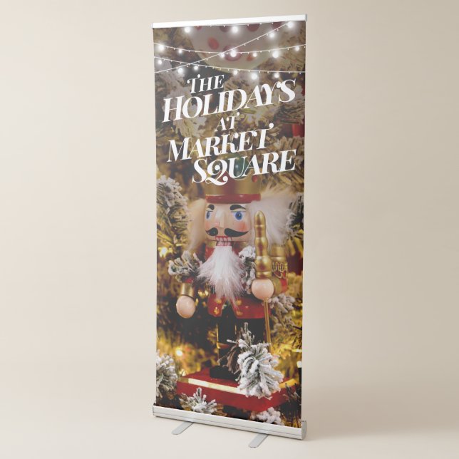 Christmas Nutcracker Holiday Photo Vertical Retractable Banner (3/4)