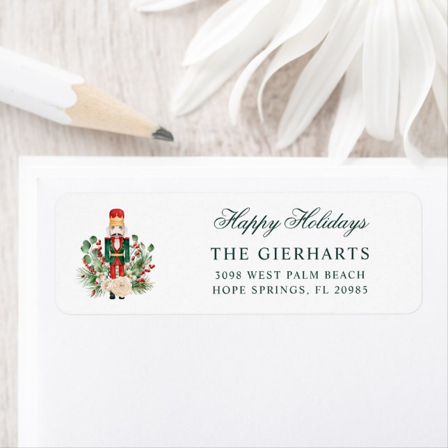 Christmas Nutcracker Holidays Return Address Label (Insitu)