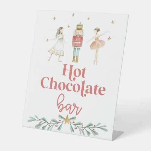 Christmas Nutcracker Hot Chocolate Bar Pedestal Sign