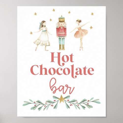 Christmas Nutcracker Hot Chocolate Bar Poster