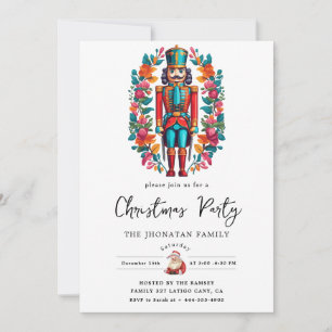 Christmas Nutcracker Isolated Invitation