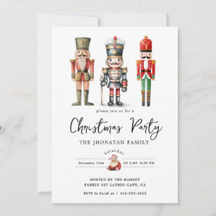 Christmas Nutcracker Isolated Invitation