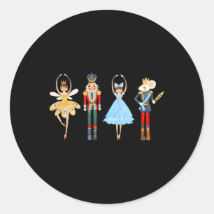 Christmas Nutcracker Llet Cute Xmas Gifts For Wome Classic Round Sticker