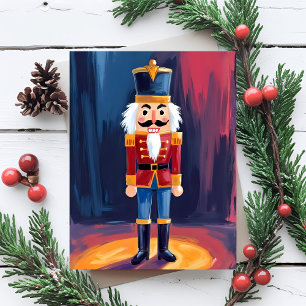 Christmas Nutcracker   Merry Christmas Watercolor Holiday Postcard