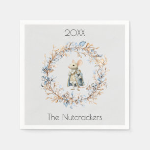 Christmas Nutcracker Mouse King Watercolor Napkins